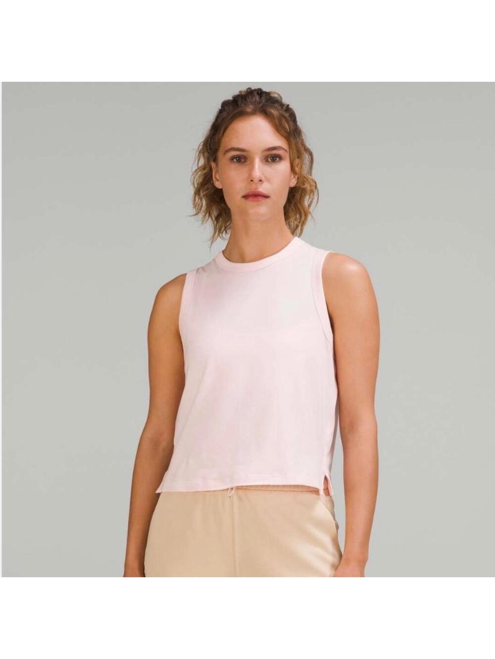 Lululemon Classic Fit Cotton Blend tank Strawberry Milkshake
